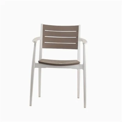 Stackable PVC Slat Outdoor Dining Chair